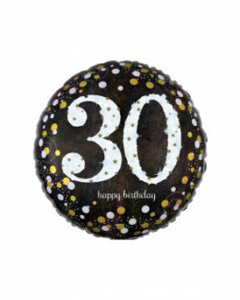 Mylar Happy Birthday 30 Anni Scintillante Tondo 18″ 1pz