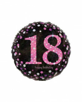 Mylar Happy Birthday 18 Pink Celebration Tondo 18″ 1pz